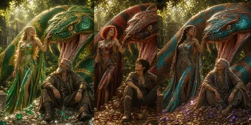 Jeweled Serpent Companions generated by chatgpt-image