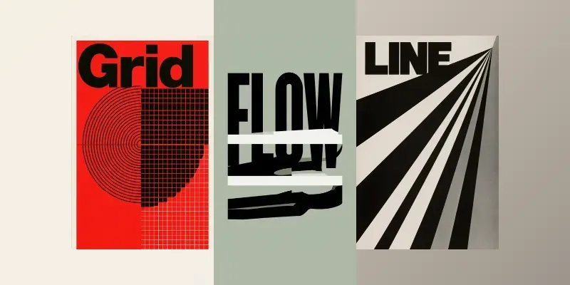 Swiss Style Grid Typography Posters generated by undefined