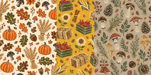 Vintage Autumn Harvest Patterns generated by chatgpt-image
