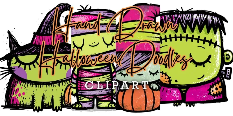 Hand Drawn Halloween Doodles generated by undefined