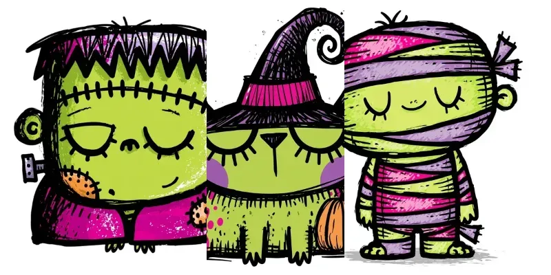 Hand Drawn Halloween Doodles