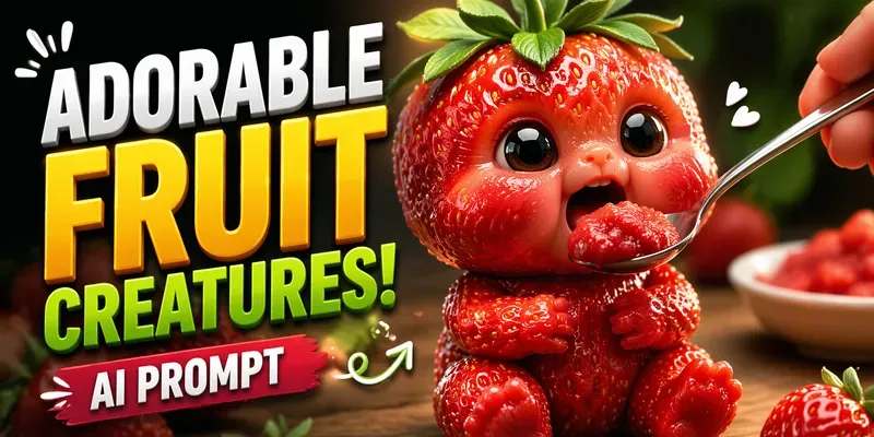 Cute Fruit Creature Feeding ASMR generated by undefined