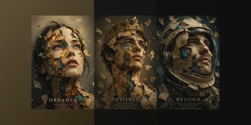 Broken Pages Portrait Poster Packs generated by chatgpt-image