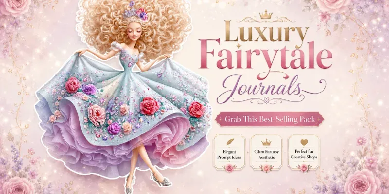 Luxury Fairytale Glamour Junk Journals generated by undefined