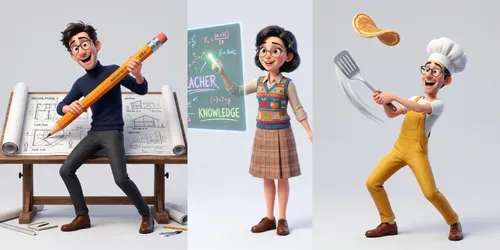 3D Pixarstyle Profession Characters generated by gemini-image