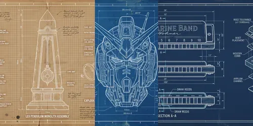 Vintage Blueprint Schematics generated by gemini-image