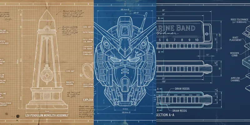 Vintage Blueprint Schematics generated by undefined