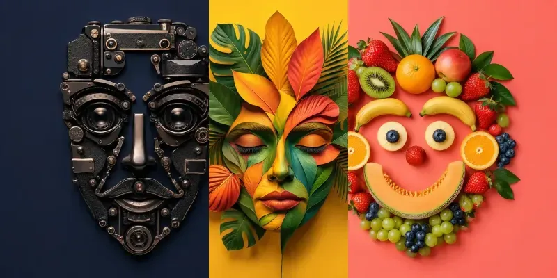 Bold Face Illusion Poster Designs generated by undefined