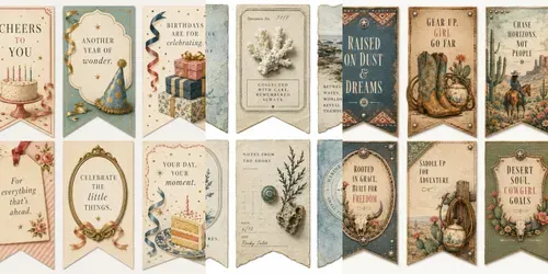 Western Sentiment Pennant Tags generated by chatgpt-image