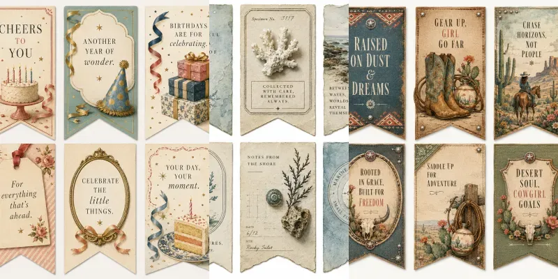 Western Sentiment Pennant Tags generated by undefined