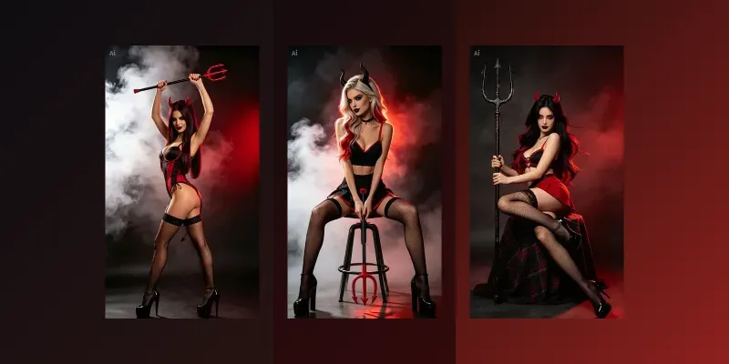 Seductive Devil Fashion Editorials generated by undefined