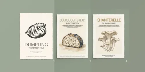 Minimalist Editorial Food Art Sets generated by gemini-image