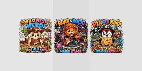 Kawaii Sticker Bomb Character Poster Art generated by chatgpt-image