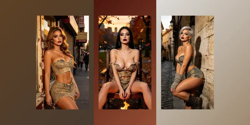 Glamorous Beggar Fashion Contrasts generated by undefined