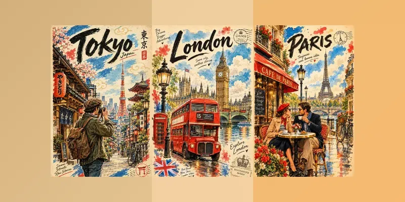 London Landmark Art Posters