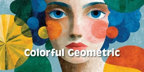 Colorful Geometric Expressionism Art generated by midjourney