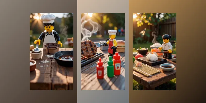 Cinematic Lego Food Videos generated by undefined