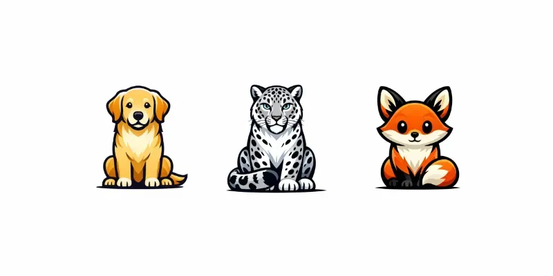 Vector Animal Branding Illustrations generated by undefined