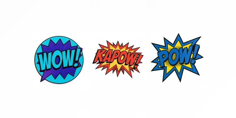Comic Book Sound Effect Stickers