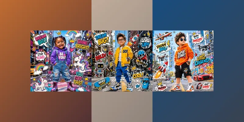 Comic Kids Portrait Creators generated by undefined