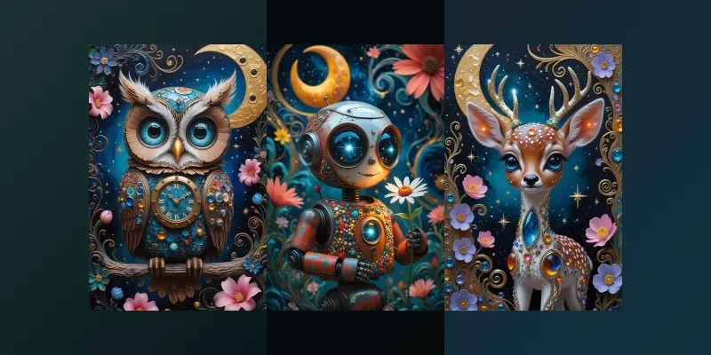 Whimsical Folk Surreal Creatures For Pod generated by undefined