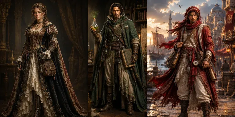Epic Medieval Fantasy Characters generated by undefined