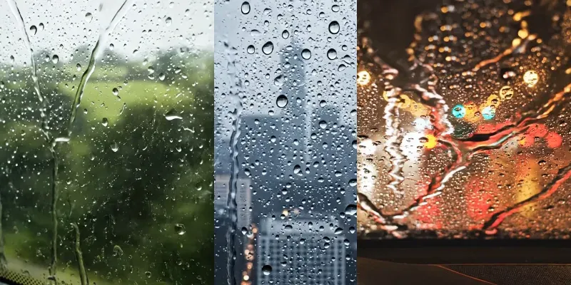 Cinematic Rain On Glass Videos generated by undefined