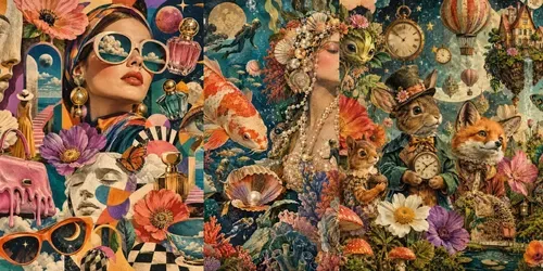 Surreal Retro Dream Collages generated by chatgpt-image