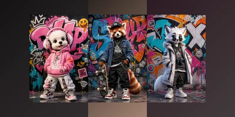3D Graffiti Streetwear Characters generated by undefined