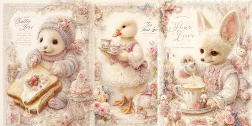 Romantic Pink Bakery Greeting Cards generated by midjourney