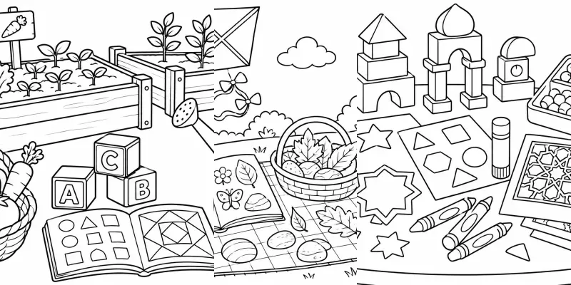 Islamic Kids Activity Coloring Pages generated by undefined