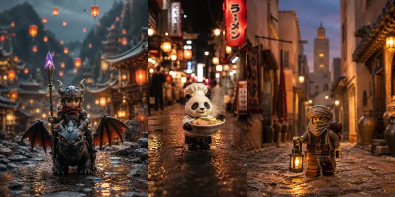 Miniature Toy Street Stories generated by undefined