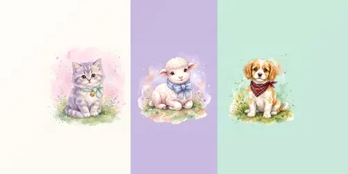 Custom Watercolor Animal Portraits generated by gemini-image