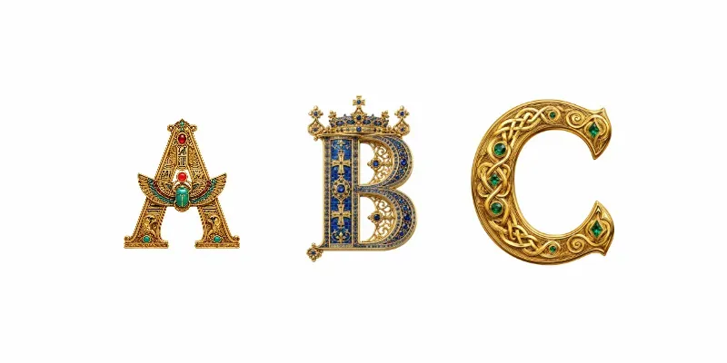 Royal Gemstone Alphabet Collections generated by undefined