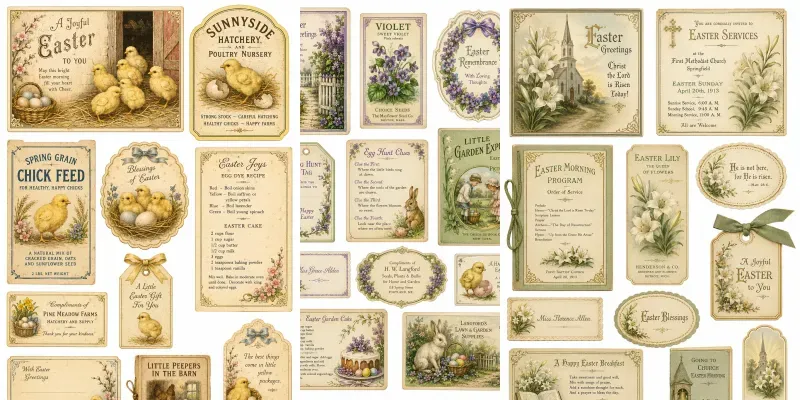 Vintage Easter Ephemera Sheets