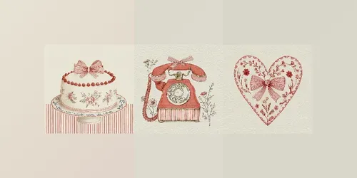 Junk Journal Romantic Clipart Kits generated by midjourney