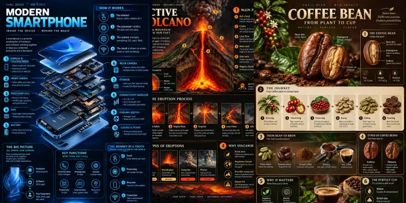 Visual Learning Infographic Posters generated by undefined