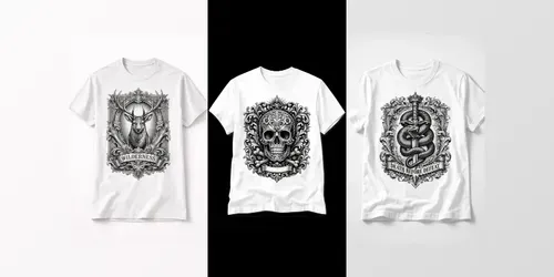 Victorian Engraved Tshirt Designs generated by chatgpt-image