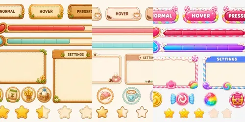 Game UI Kit Sheets Any Style generated by chatgpt-image