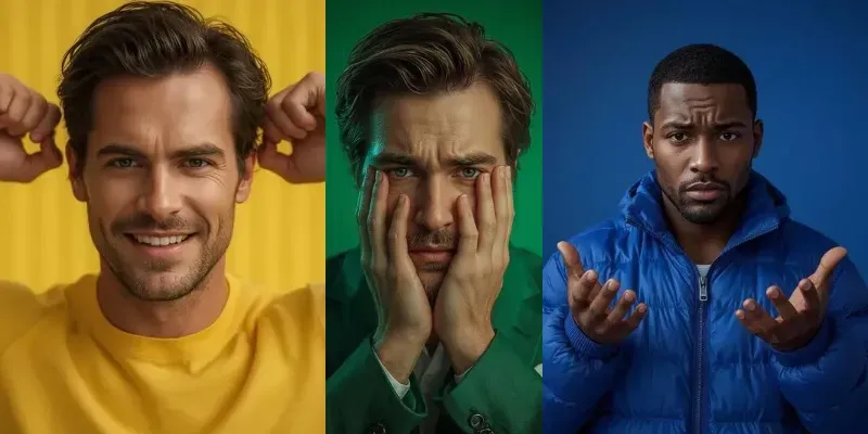 Men Facial Expressions For Ads generated by undefined