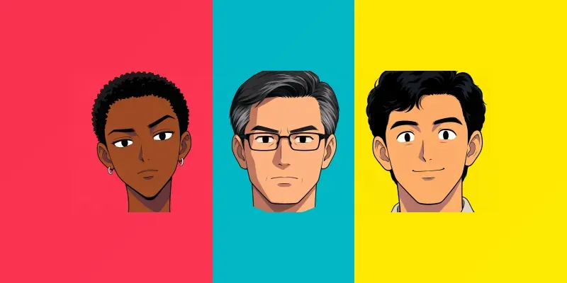 Retro Anime Face Avatars generated by undefined