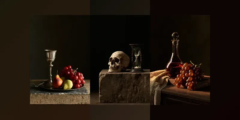 Chiaroscuro Still Life Photography generated by undefined