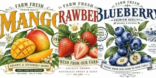 Vintage Farm Fresh Fruit Tees generated by chatgpt-image