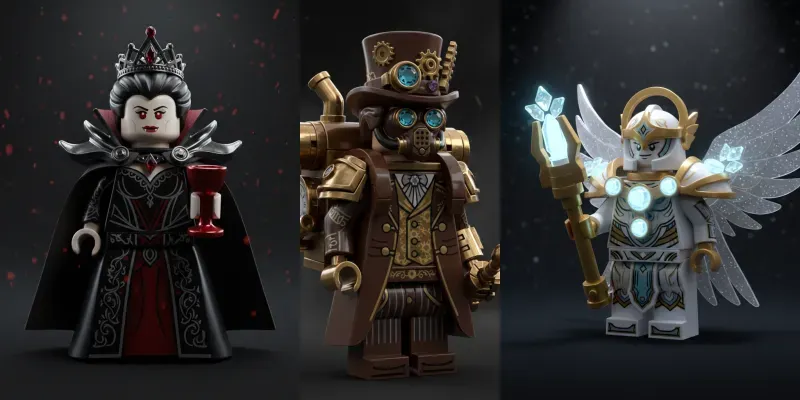 Cinematic Lego Fantasy Characters generated by undefined