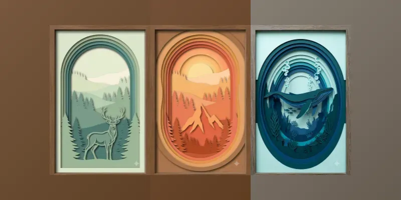 Layered Papercut Art Studios generated by undefined