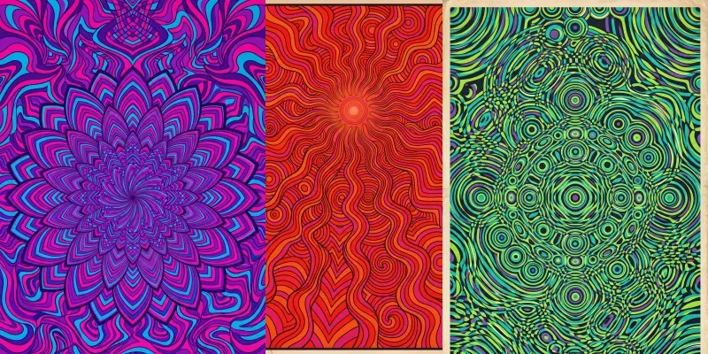 Psychedelic Optical Art Posters generated by undefined