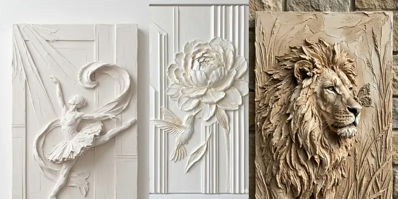 Sculpted Impasto Relief Art generated by undefined