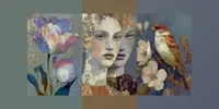 Vintage Gold Leaf Portrait Art midjourney prompt mini thumbnail