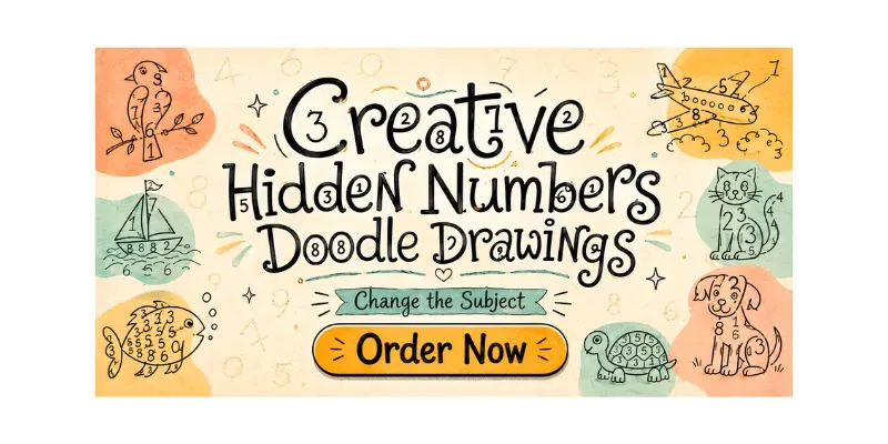 Creative Hidden Numbers Doodle Drawings generated by undefined