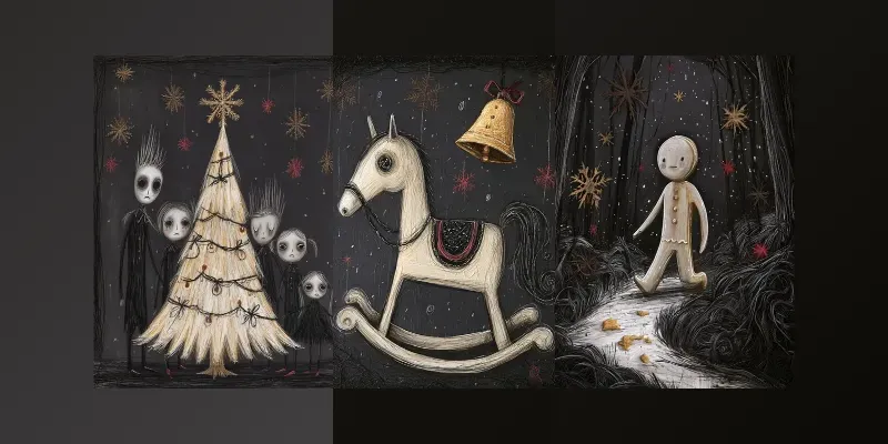 Pale Christmas Junk Journal Pages generated by undefined